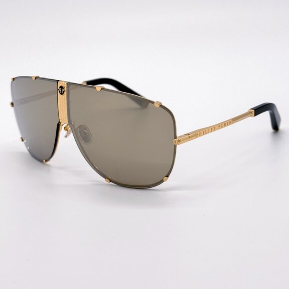 NEW PHILIPP PLEIN STUD SPP075M 400G GOLD UNISEX SUNGLASSES PHILIPP PLEIN
